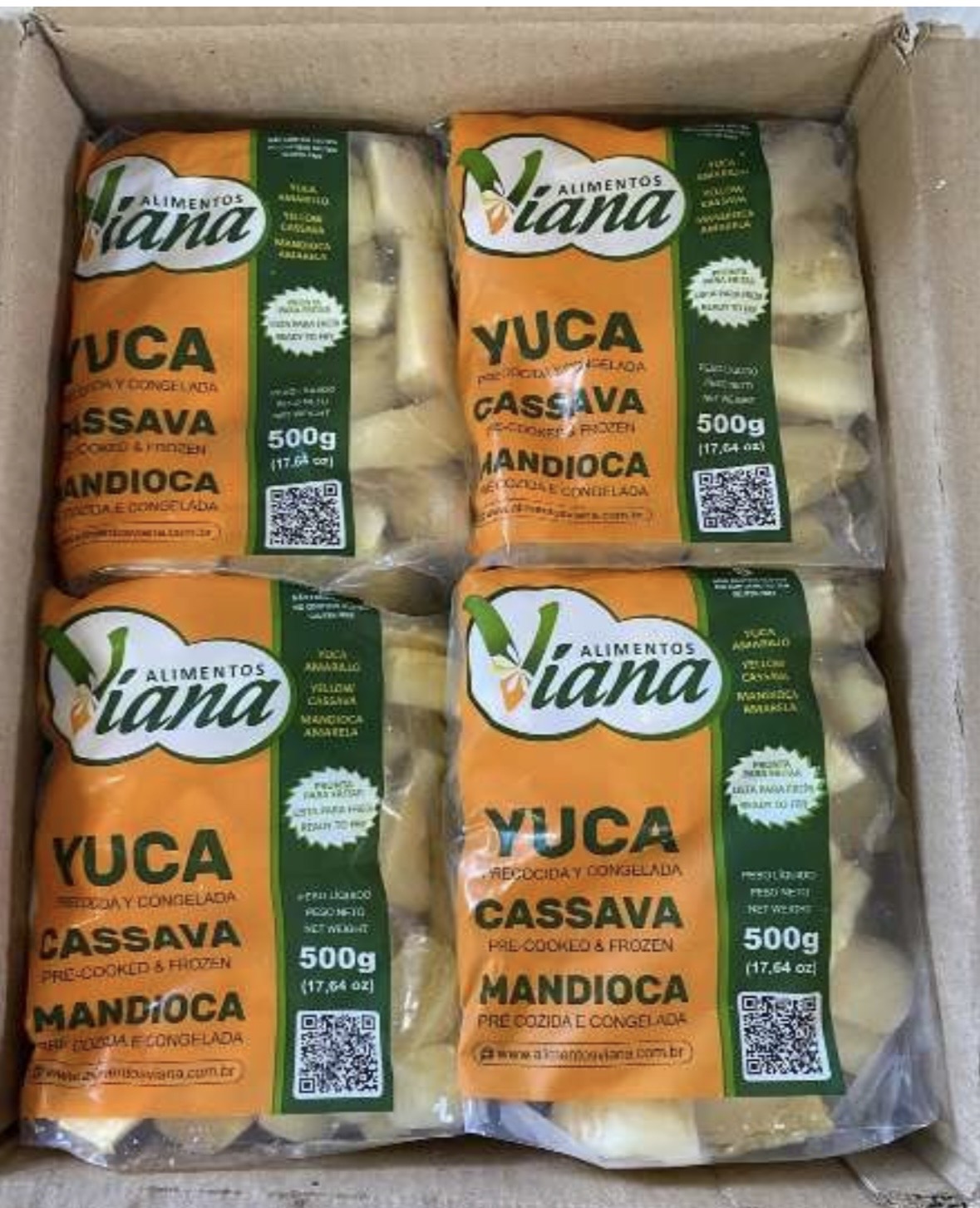 Yuca precocida y congelada Alimentos Viana